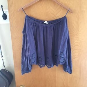 Lace off the shoulder blouse